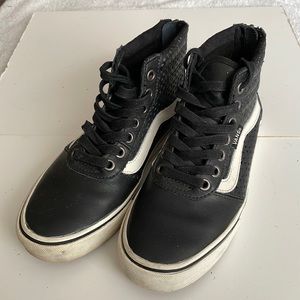 Vans high tops with cut out design